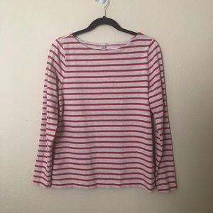 J.Crew Red and White Stripped Top